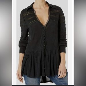 Free People Flowy Lace Top